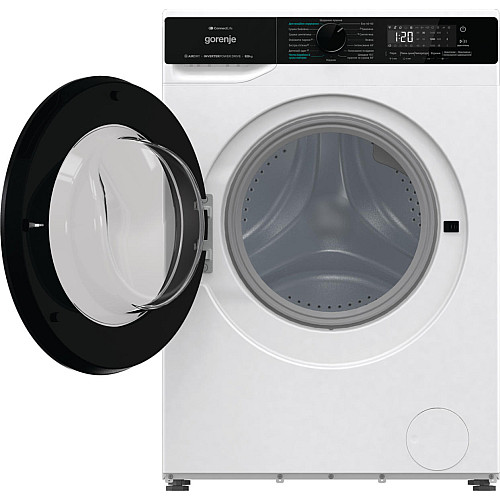 Стирально-сушильная машина Gorenje фронтальная, 8(5)кг, 1400, A+, 51см, дисплей, инвертор, Wi-Fi, белый