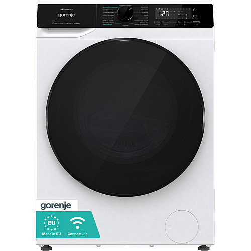 Прально-сушильна машина Gorenje фронтальна, 10.5(6)кг, 1400, A+, 60см, дисплей, пара, інвертор, Wi-Fi, білий