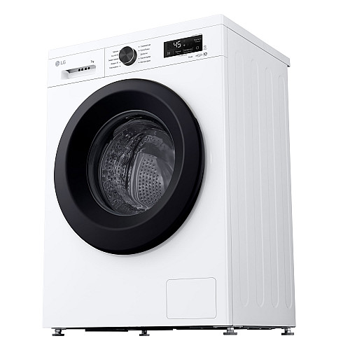 Пральна машина LG фронтальна, 7кг, 1200, A, 44см, дисплей, пара, інвертор, білий