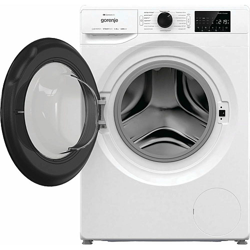 Стиральная машина Gorenje фронтальная, 8кг, 1400, A+++, 55см, дисплей, инвертор, пара, Wi-Fi, белый