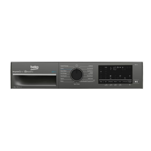 Пральна машина Beko фронтальна, 8кг, 1400, A, 55см, дисплей, пар, інвертор, графіт