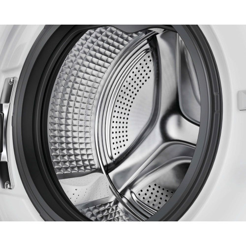 Пральна машина Haier фронтальна, 9кг, 1400, B, 45.2см, дисплей, пара, інвертор, люк сірий, прямий привід, білий