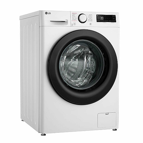 Пральна машина LG фронтальна, 11кг, 1400, A, 57см, дисплей, пара, інвертор, білий