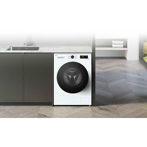 Пральна машина LG фронтальна, 7кг, 1200, A, 44см, дисплей, пара, інвертор, білий