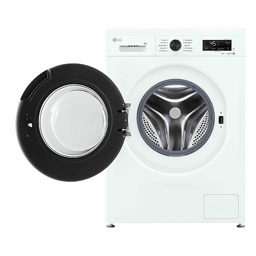 Пральна машина LG фронтальна, 6кг, 1200, В, 44см, дисплей, пара, інвертор, білий
