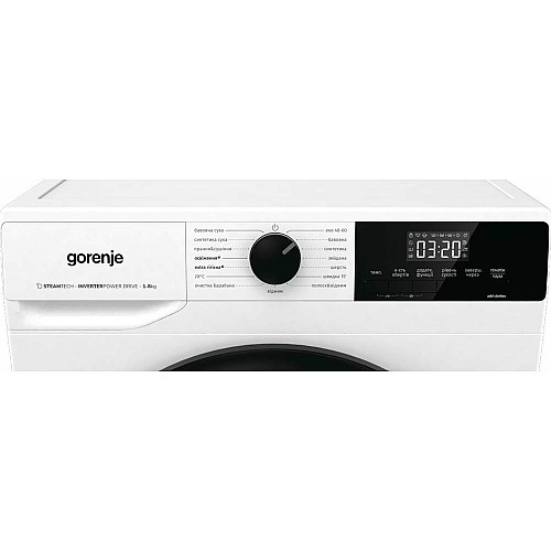 Стирально-сушильная машина Gorenje фронтальная, 8(5)кг, 1400, A+, 55см, дисплей, пара, инвертор, белый