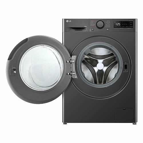 Стирально-сушильная машина LG фронтальная, 9(5)кг, 1200, A, пара, 48см, дисплей, пара, инвертор, черный