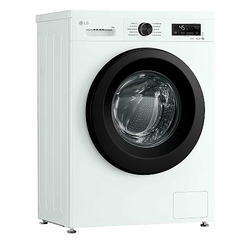 Пральна машина LG фронтальна, 6кг, 1200, В, 44см, дисплей, пара, інвертор, білий