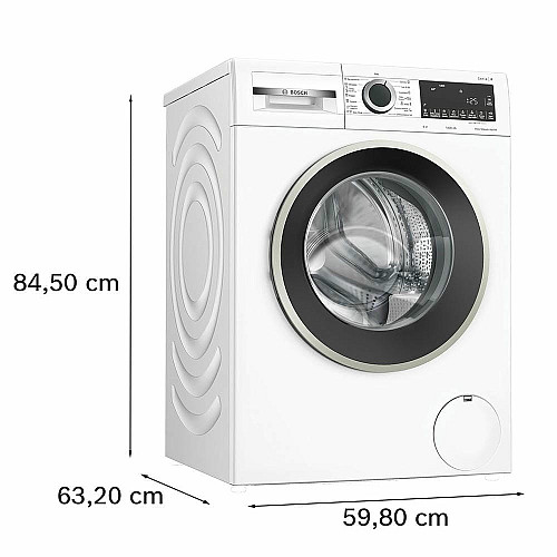 Пральна машина Bosch фронтальна, 9кг, 1400, A, 59см, дисплей, білий