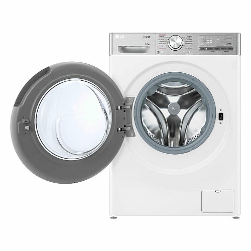 Стирально-сушильная машина LG фронтальная, 9(5)кг, 1200, А, 48см, дисплей, пара, инвертор, EcoHybrid, белый