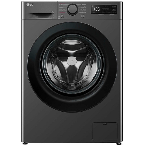 Стирально-сушильная машина LG фронтальная, 9(5)кг, 1200, A, пара, 48см, дисплей, пара, инвертор, черный