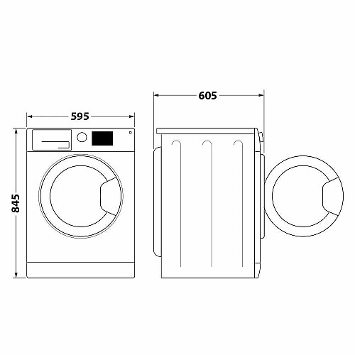 Стиральная машина Whirlpool фронтальная, 10кг, 1400, A+++, 60см, дисплей, пара, инвертор, черный люк, белый