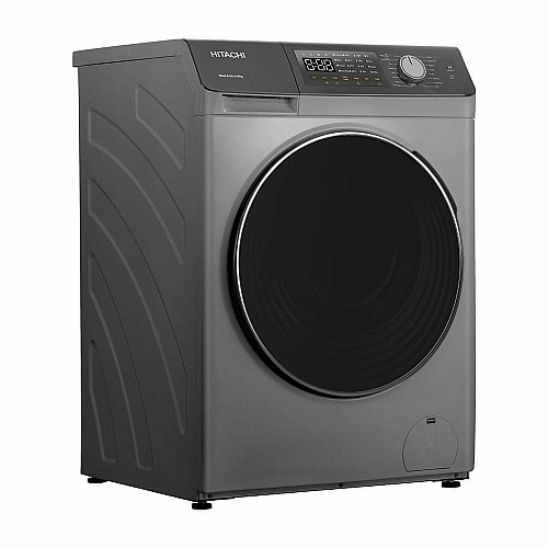 Стирально-сушильная машина Hitachi фронтальная, 8(5)кг, 1400, A, 60см, дисплей, пара, инвертор, серебристый