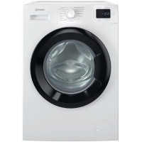Пральна машина Indesit фронтальна, 6кг, 1200, A+++, 44.6см, дисплей, пара, інвертор, люк чорний, білий