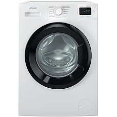 Пральна машина Indesit фронтальна, 6кг, 1200, A+++, 44.6см, дисплей, пара, інвертор, люк чорний, білий