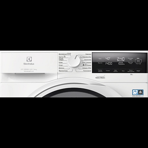 Пральна машина Electrolux фронтальна, 10кг, 1400, A, 66см, дисплей, пара, інвертор, universaldose, білий