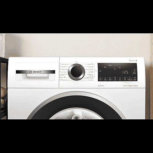 Стирально-сушильная машина Bosch фронтальная, 10.5(6)кг, 1400, A, 60см, дисплей, инвертор,белый