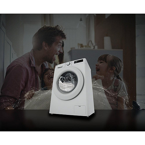 Пральна машина LG фронтальна, 8кг, 1200, A, 48см, дисплей, пара, інвертор, білий