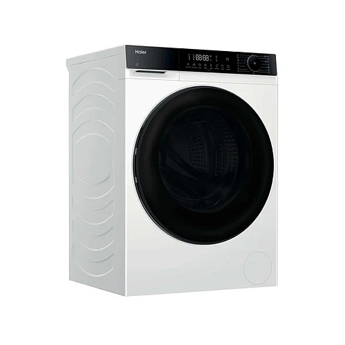 Прально-сушильна машина Haier фронтальна, 8(5)кг, 1400, A, 46.2см, дисплей, пара, інвертор, люк чорний, білий