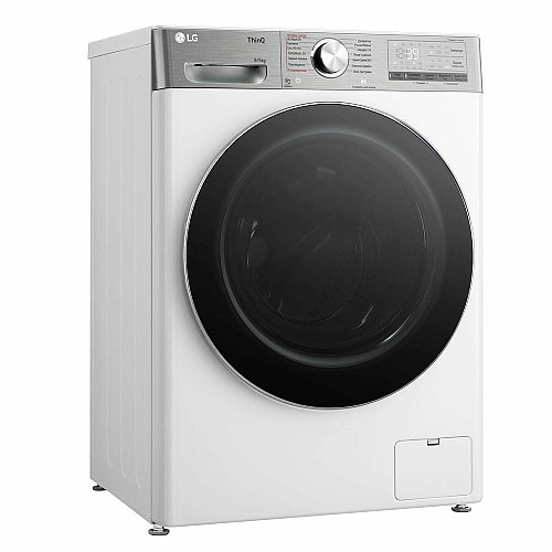 Стирально-сушильная машина LG фронтальная, 9(5)кг, 1200, А, 48см, дисплей, пара, инвертор, EcoHybrid, белый