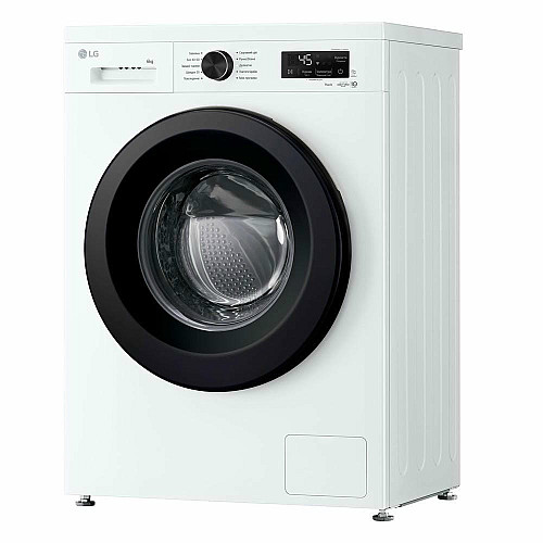 Пральна машина LG фронтальна, 6кг, 1200, В, 44см, дисплей, пара, інвертор, білий