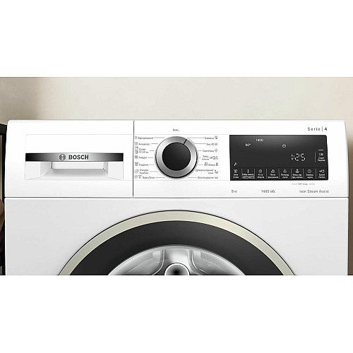 Пральна машина Bosch фронтальна, 9кг, 1400, A, 59см, дисплей, білий
