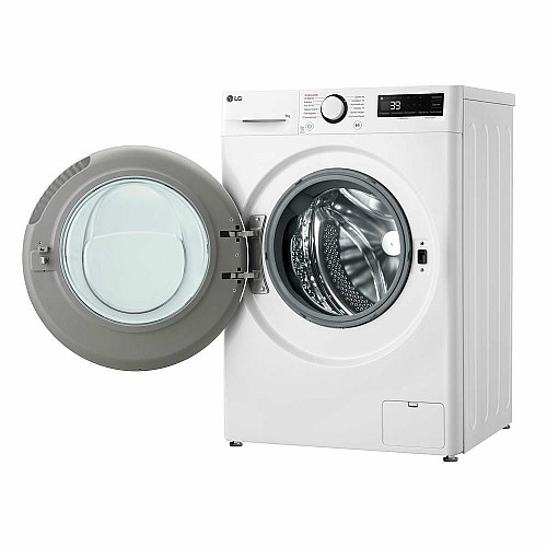Пральна машина LG фронтальна, 9кг, 1200, A, 48см, дисплей, пара, інвертор, білий