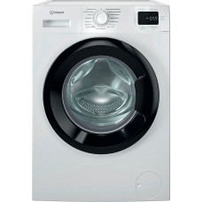 Пральна машина Indesit фронтальна, 7кг, 1200, A+++, 49.6см, дисплей, пара, інвертор, люк чорний, білий
