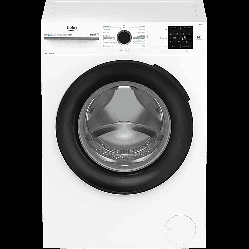 Пральна машина Beko фронтальна, 8кг, 1000, A, 55см, дисплей, інвертор, пара, білий
