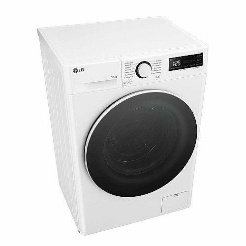 Прально-сушильна машина LG фронтальна, 9(5)кг, 1200, А, 48см, дисплей, пара, інвертор, білий