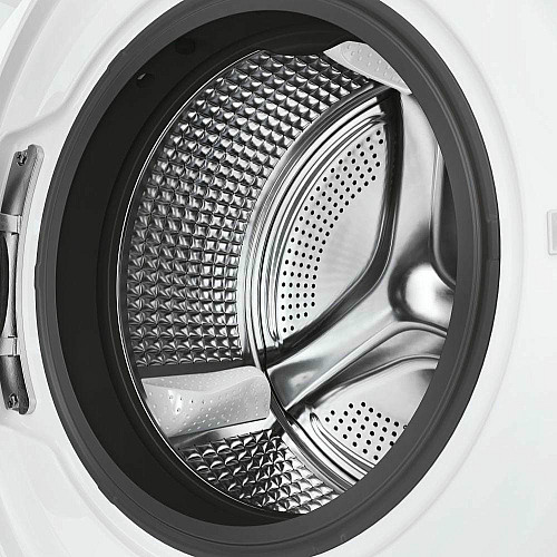 Стиральная машина Haier фронтальная, 7кг, 1200, A+++, 44см, дисплей, пара, инвертор, черный люк, прямой привод, белый