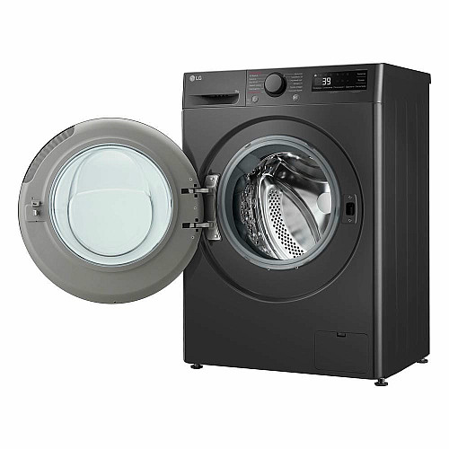 Пральна машина LG фронтальна, 9кг, 1200, A, 48см, дисплей, пара, інвертор, чорний