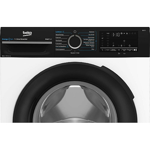 Пральна машина Beko фронтальна, 10кг, 1400, A, 58см, дисплей, інвертор, пара, білий