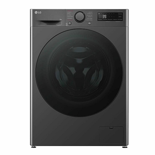 Пральна машина LG фронтальна, 9кг, 1200, A, 48см, дисплей, пара, інвертор, чорний
