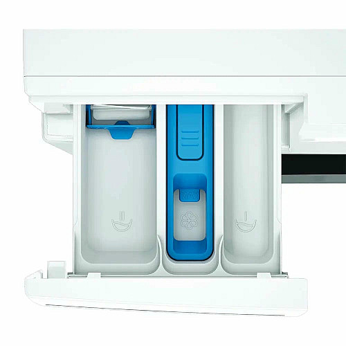 Стиральная машина Whirlpool фронтальная, 7кг, 1200, A+++, 49.6см, дисплей, пара, инвертор, черный люк, белый