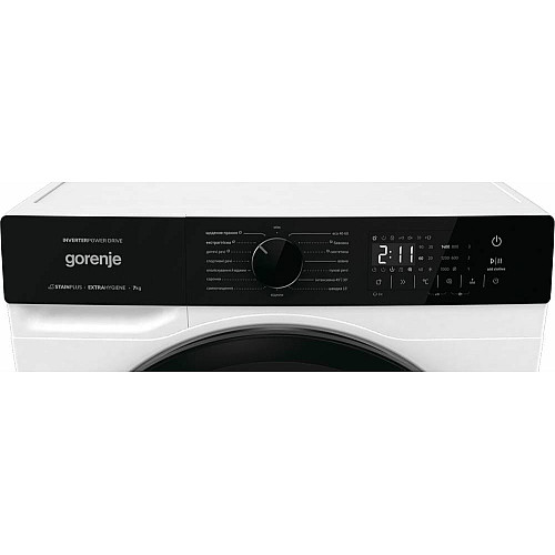 Пральна машина Gorenje фронтальна, 7кг, 1400, A+++, 47см, дисплей, пар, інвертор, білий