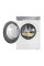 Пральна машина Haier фронтальна, 9кг, 1400, B, 45.2см, дисплей, пара, інвертор, люк сірий, прямий привід, білий