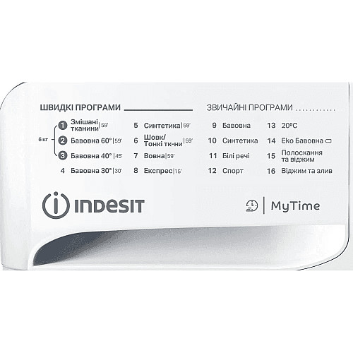 Стиральная машина Indesit фронтальная, 6кг, 1000, A+++, 43см, дисплей, черный люк, белый