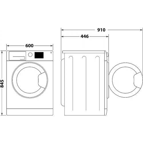 Пральна машина Indesit фронтальна, 6кг, 1200, A+++, 44.6см, дисплей, пара, інвертор, люк чорний, білий