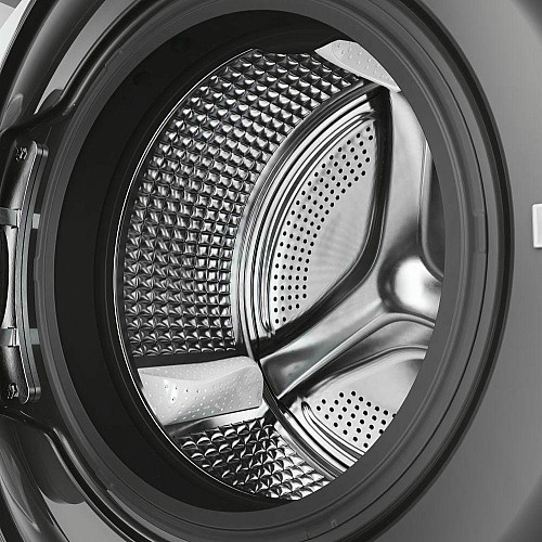Стирально-сушильная машина Haier фронтальная, 8(5)кг, 1400, A, 46см, дисплей, пара, инвертор, люк черный, прямой привод, серебристый