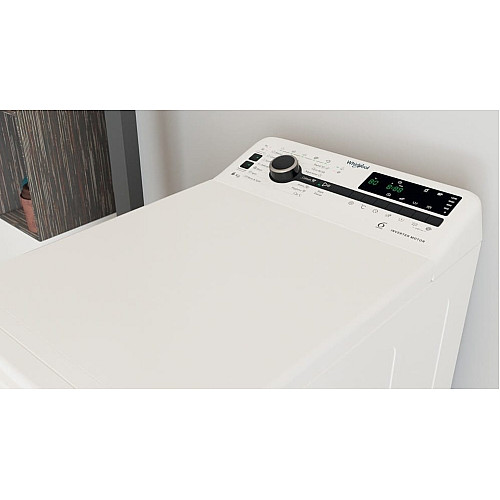 Пральна машина Whirlpool вертикальна, 6кг, 1200, B, 60см, дисплей, інвертор, білий
