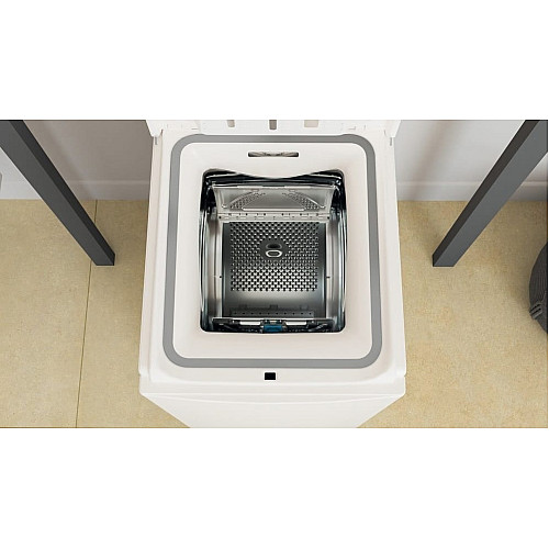 Пральна машина Whirlpool вертикальна, 6кг, 1200, B, 60см, дисплей, інвертор, білий