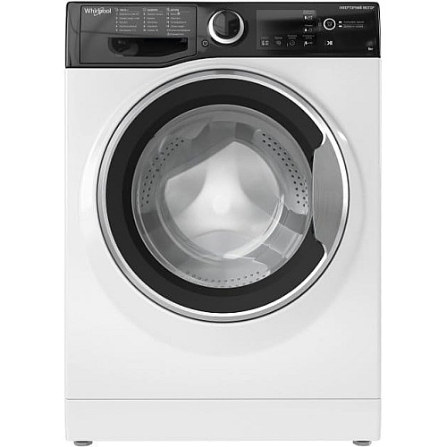 Стиральная машина Whirlpool фронтальная, 6кг, 1200, A+++, 43см, дисплей, инвертор, черный люк, белый