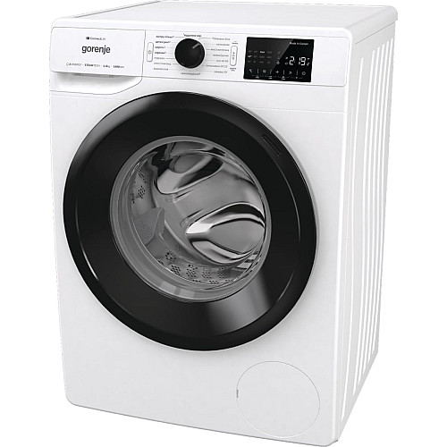 Стиральная машина Gorenje фронтальная, 8кг, 1400, A+++, 55см, дисплей, инвертор, пара, Wi-Fi, белый