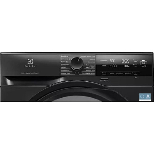 Стиральная машина Electrolux фронтальная, 10кг, 1400, A, 66см, дисплей, пара, инвертор, серебристый темный