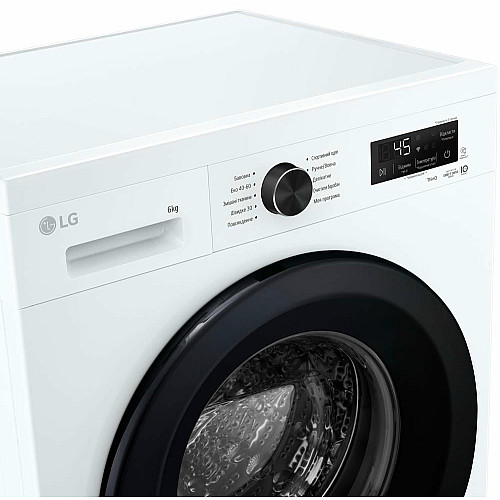 Пральна машина LG фронтальна, 6кг, 1200, В, 44см, дисплей, пара, інвертор, білий