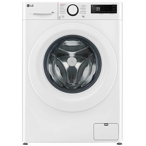 Пральна машина LG фронтальна, 8кг, 1200, A, 48см, дисплей, пара, інвертор, білий