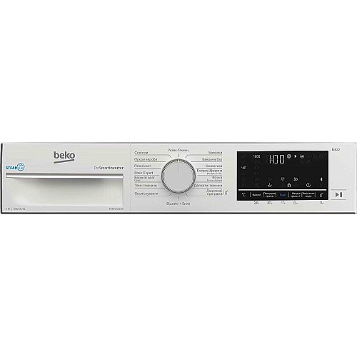 Пральна машина Beko фронтальна, 7кг, 1200, A+++, 49см, дисплей, SMART, пара, інв., білий
