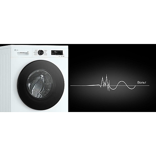 Пральна машина LG фронтальна, 7кг, 1200, A, 44см, дисплей, пара, інвертор, білий