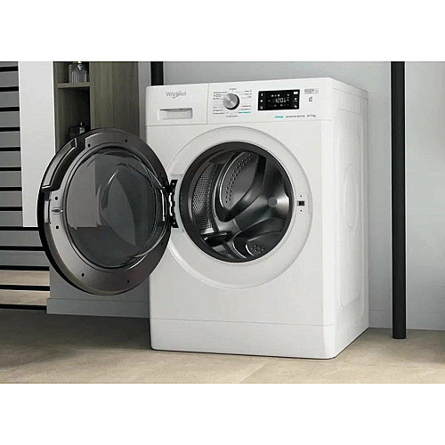 Стирально-сушильная машина Whirlpool фронтальная, 9(7)кг, 1600, A+, 60см, дисплей, пара, инвертор, белый
